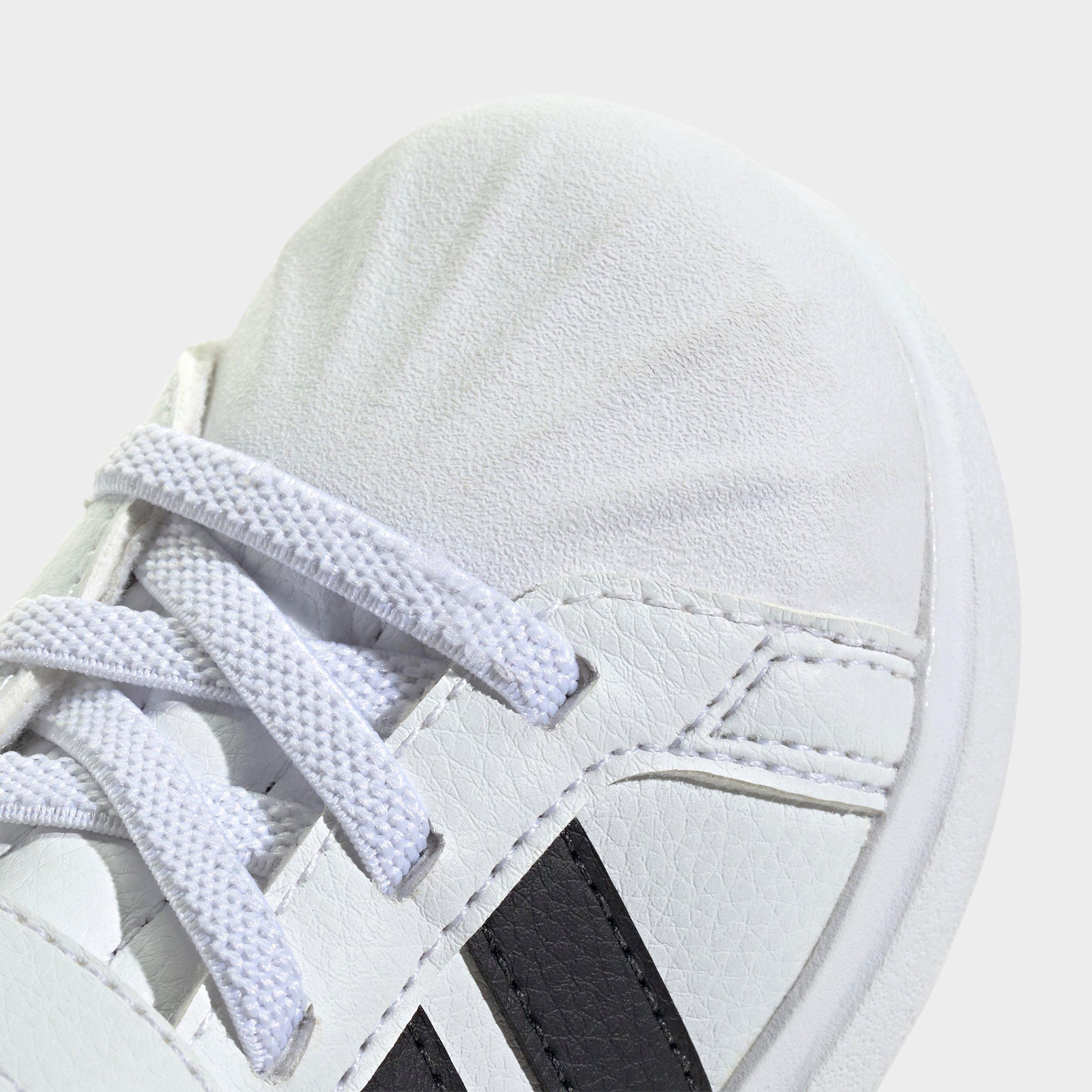 Kids' Toddler adidas Streettalk Hook-And-Loop Stretch Lace Casual Shoes - Footwear White/Core Black - Detail shot