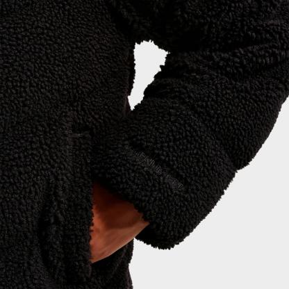 Big Kids' Nithtke Sportswear Therma-FIT Loose Sherpa Full-Zip Puffer Jacket - Black/White