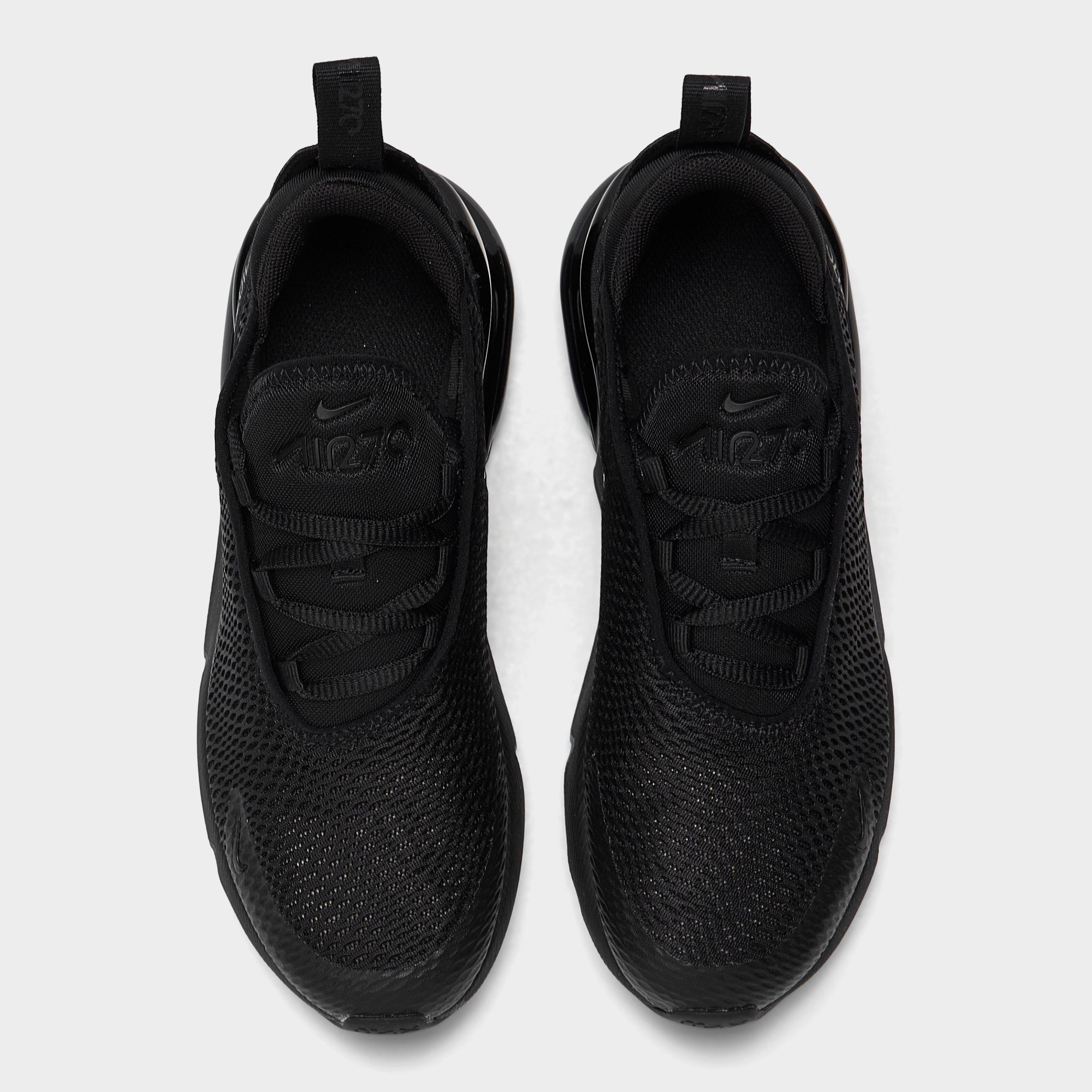Little Kids' Nithtke Air Max 270 Casual Shoes - Black/Black/Black - Top view