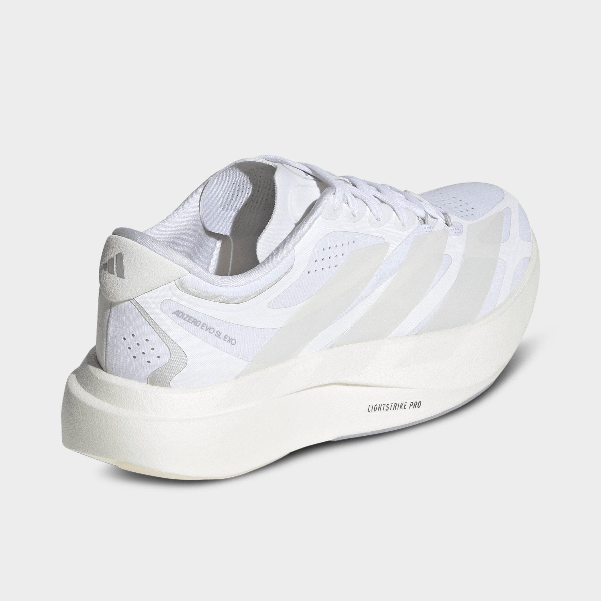 Women's adidas Adizero EVO SL Exo Running Shoes - Part 1 - Cloud White/Zero Metallic/Core White - Back view