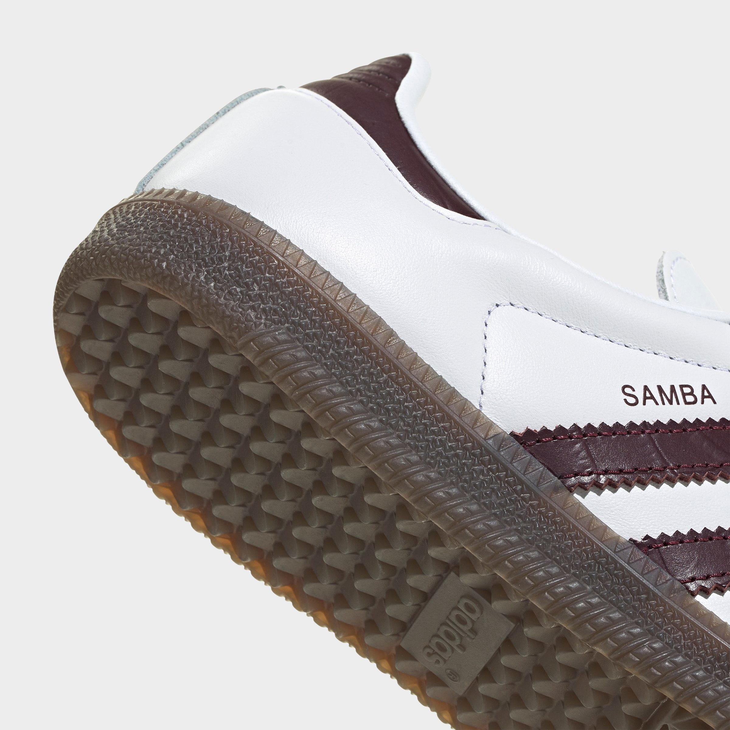 Women's adidas Originals Samba OG Casual Shoes - Part 1 - Cloud White/Maroon/Gum - Detail shot