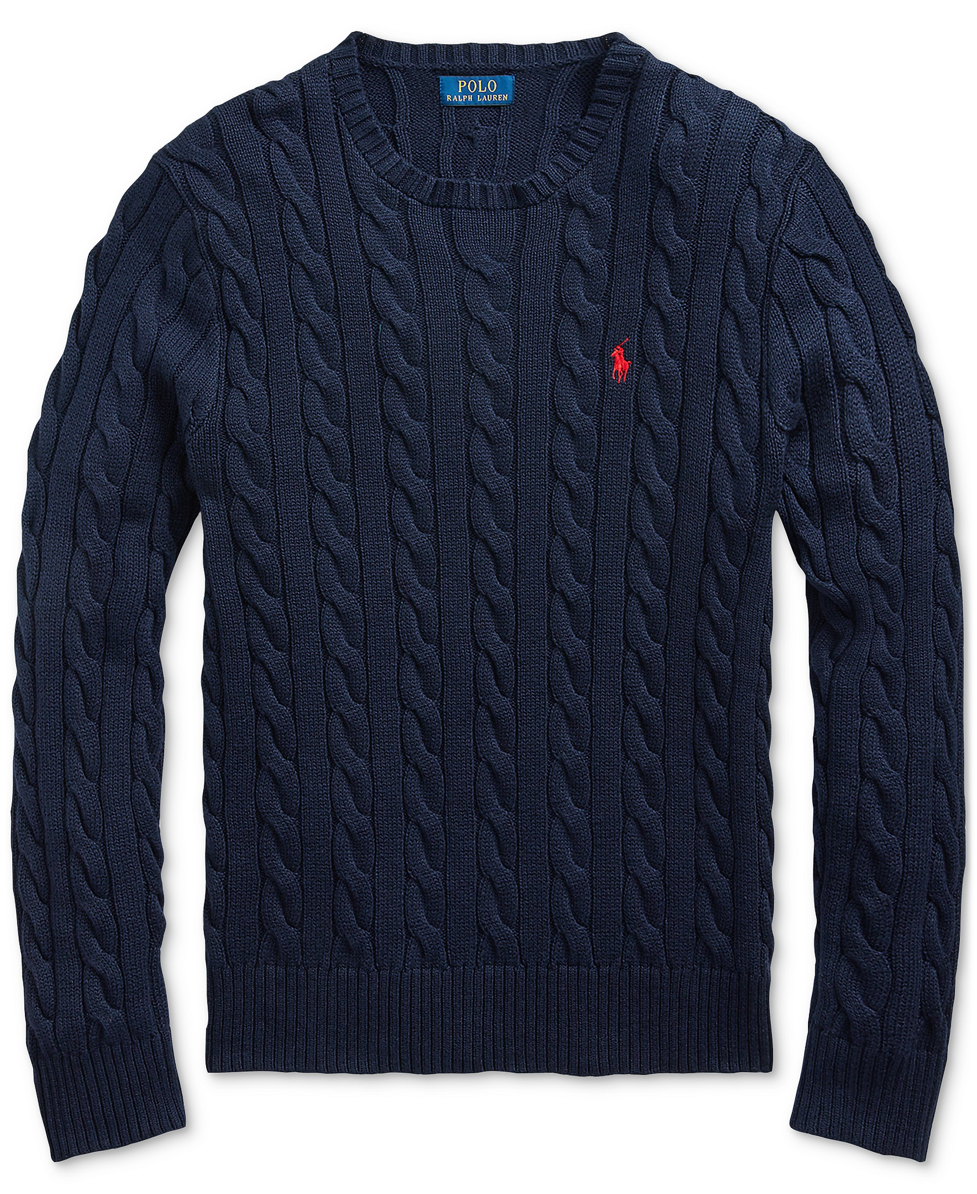Polo Ralph Lauren Men's Cable-Knit Cotton Sweater - Hunter Navy