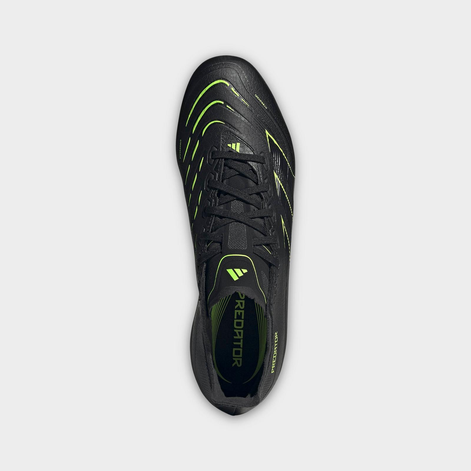 Men's adidas Predator League Firm/Multi-Ground Soccer Cleats - Core Black/Carbon/Lucid Lemon - view 5