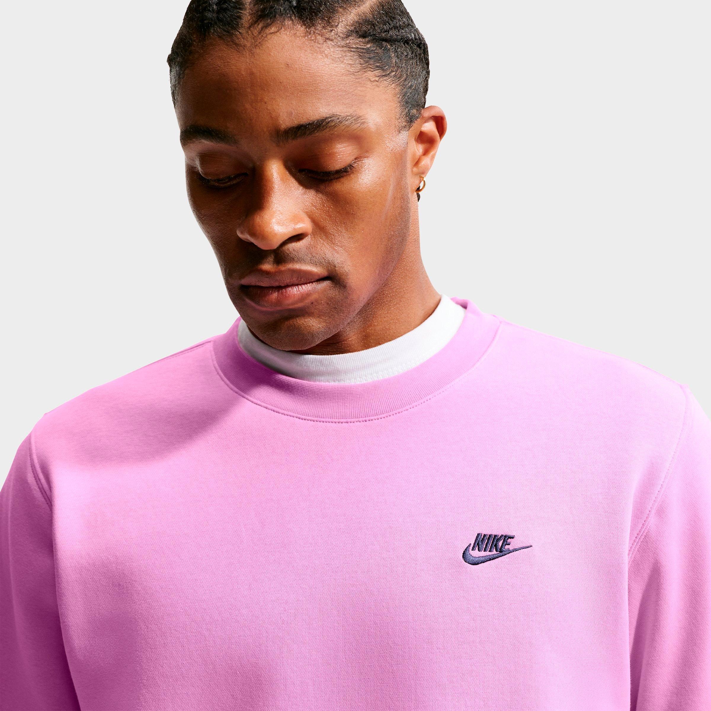 Men's Nithtke Club Fleece Premium Crewneck Sweatshirt - Light Magenta/Midnight Navy