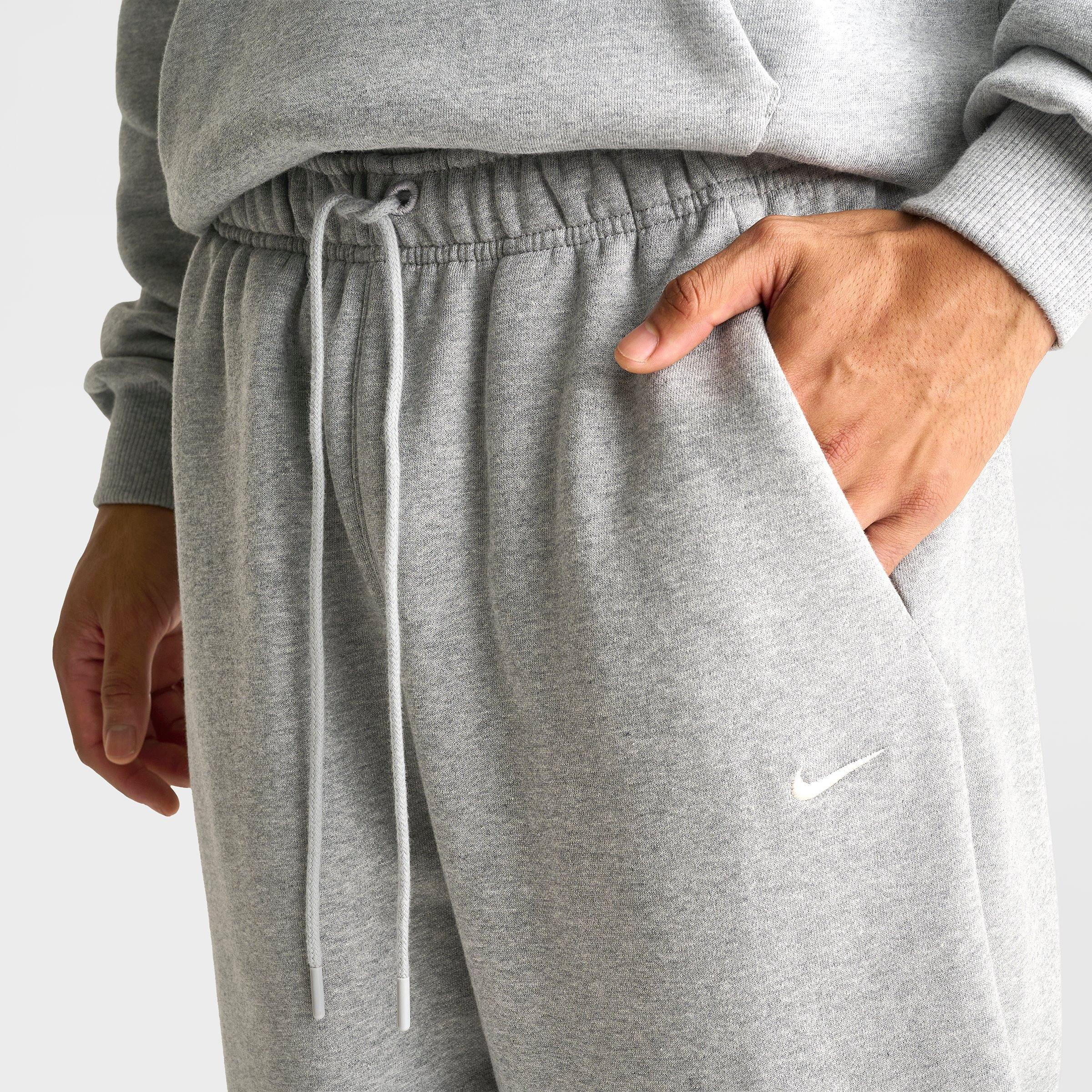Men's Nithtke Solo Swoosh Cuffed Sweatpants - Dark Grey Heather/Sail