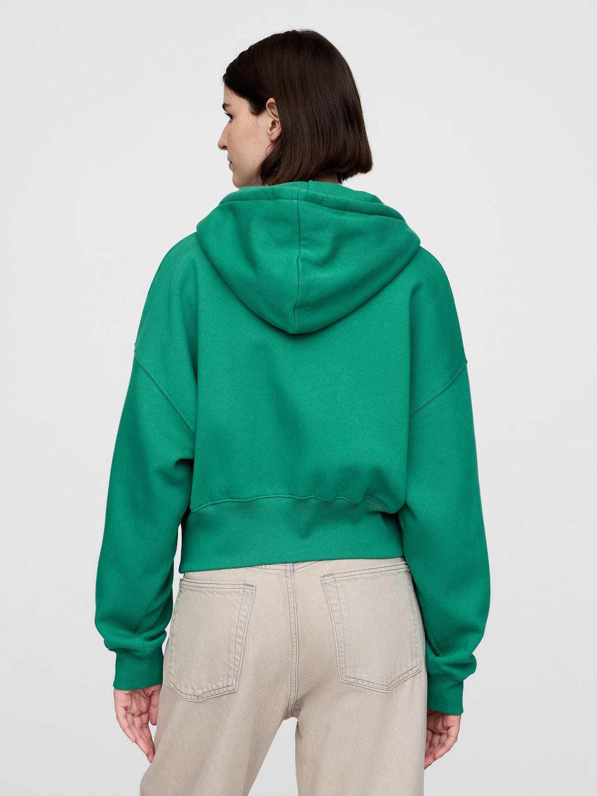 VintageSoft Wedge Zip Hoodie - Irish clover green