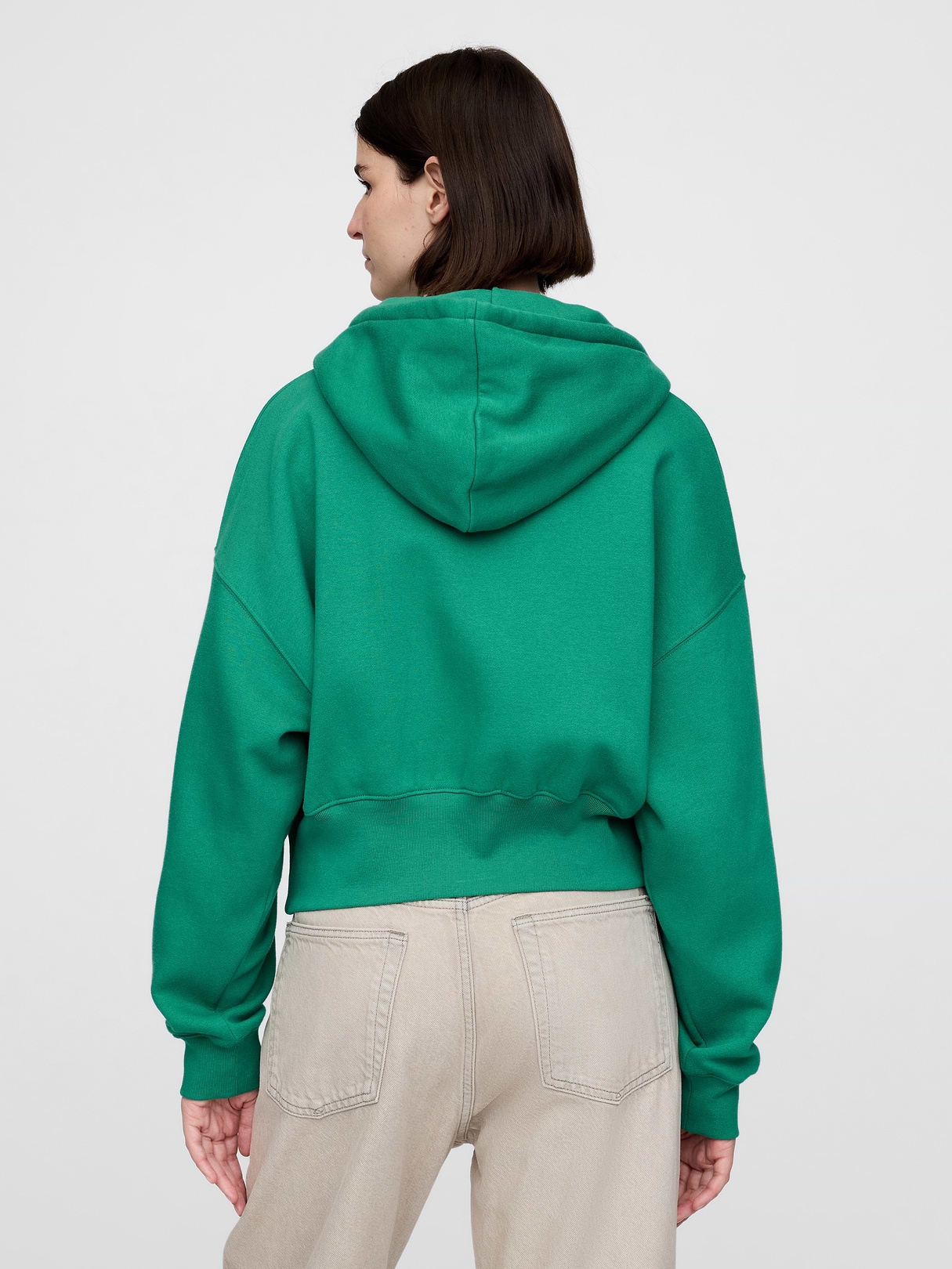 VintageSoft Wedge Zip Hoodie - Irish clover green