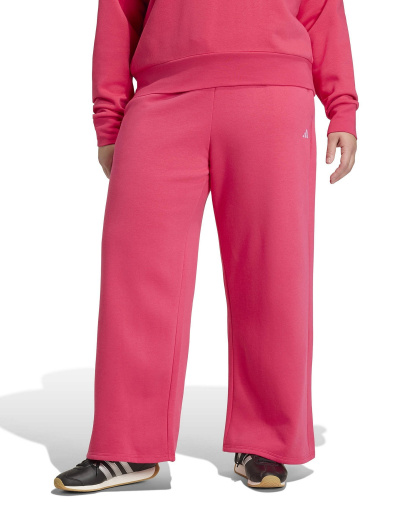 adidas Plus Size Essentials Fleece Mid-Rise Sweatpants - Power Pink