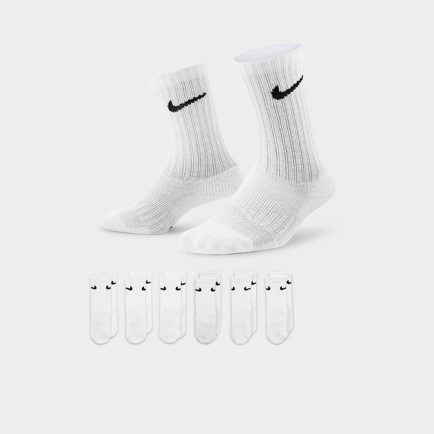 Little Kids' Nithtke Dri-Fit Crew Socks (6-Pack) - White
