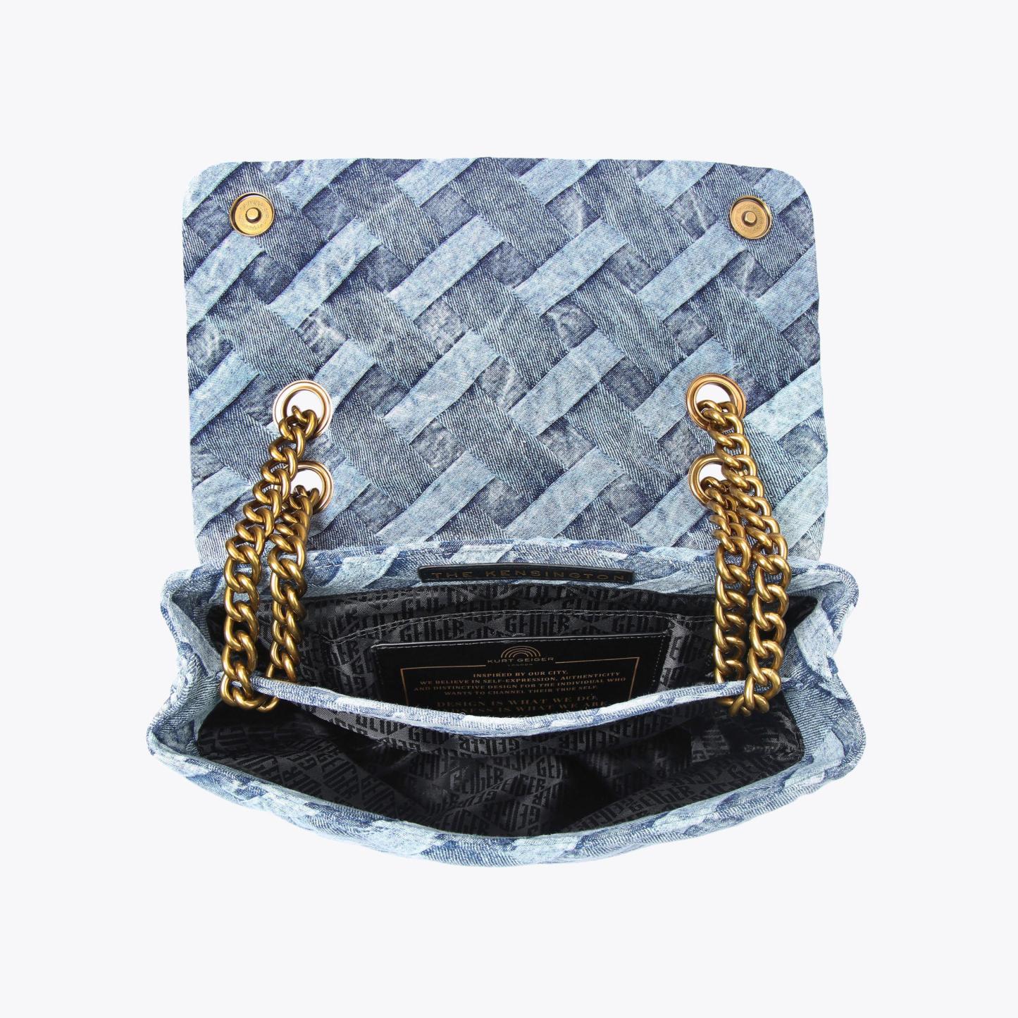 Kurt Geiger London Large Denim Kensington Bag - Blue - view 5