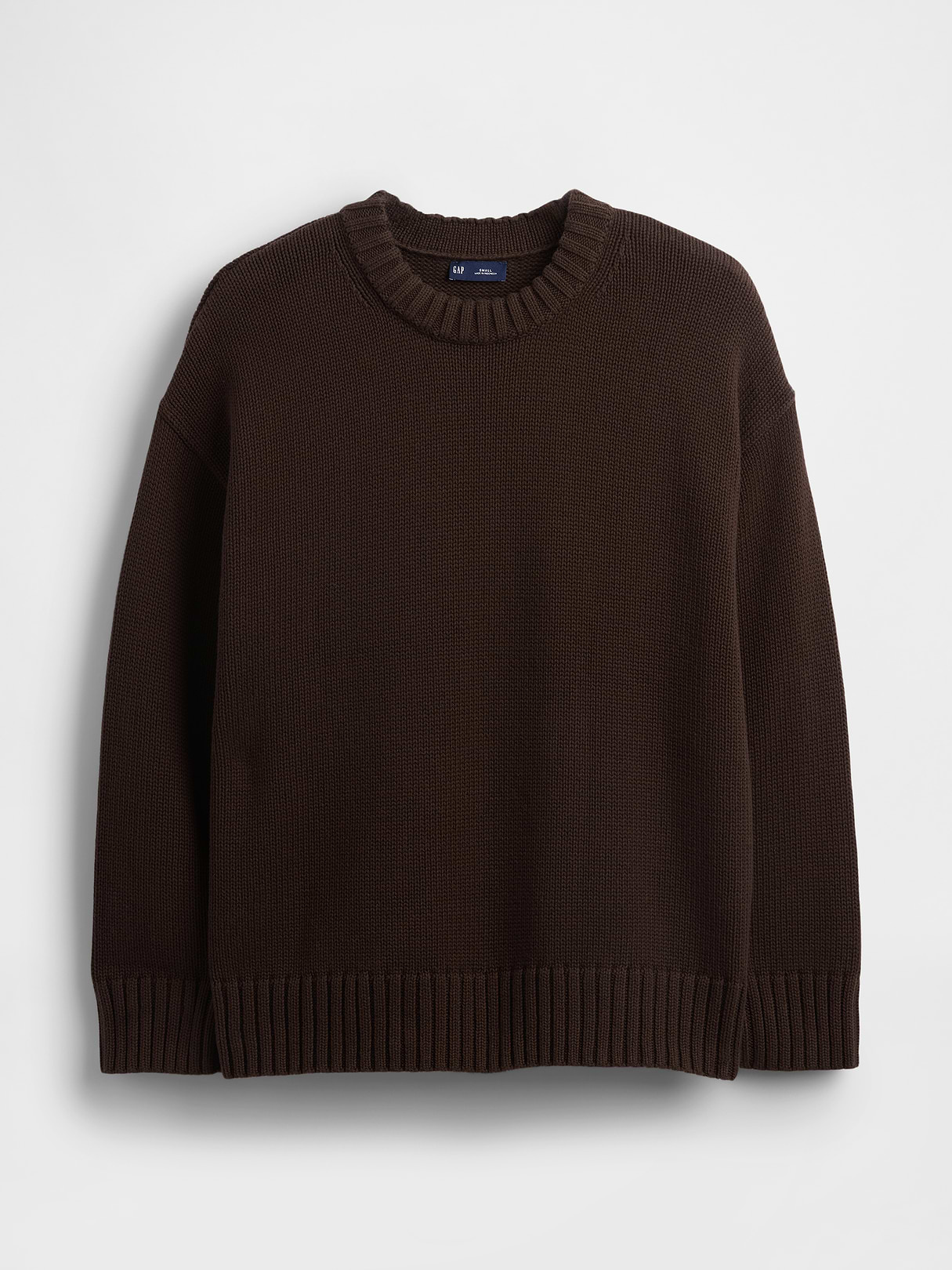 100% Cotton Oversized Sweater - Terra brown
