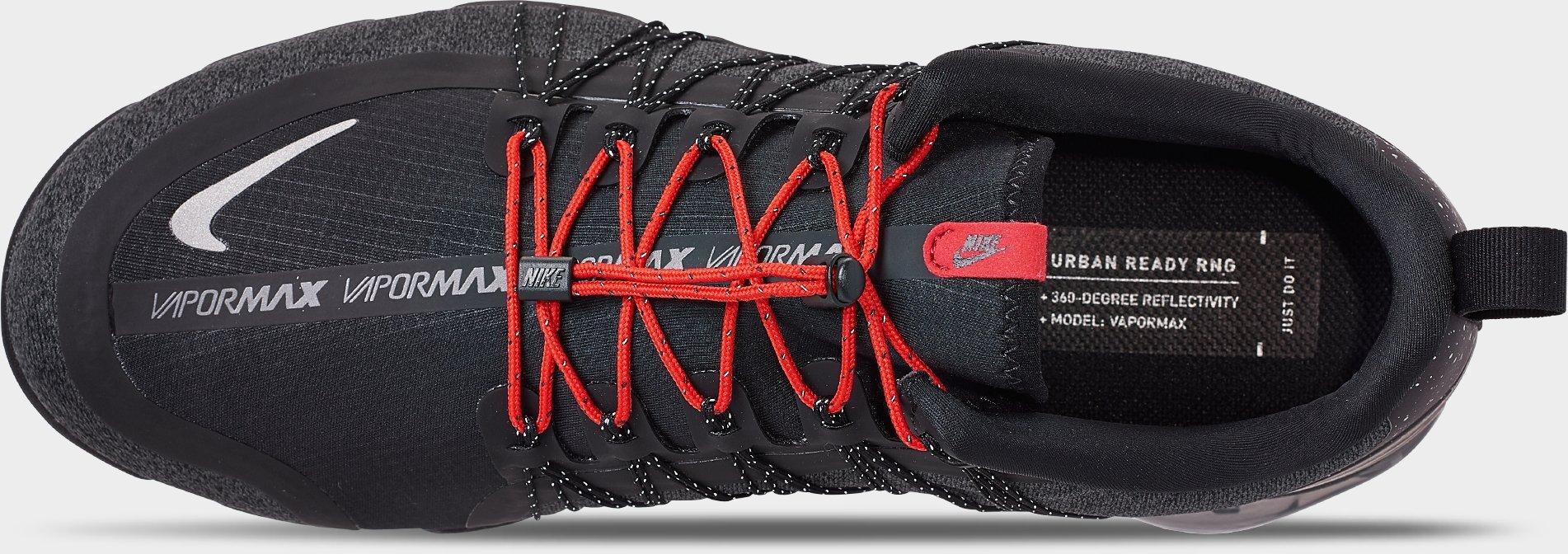 Men's Nithtke Air VaporMax Run Utility Running Shoes - Black/Reflective Silver/Anthracite/Habanero Red