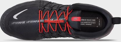 Men's Nithtke Air VaporMax Run Utility Running Shoes - Black/Reflective Silver/Anthracite/Habanero Red