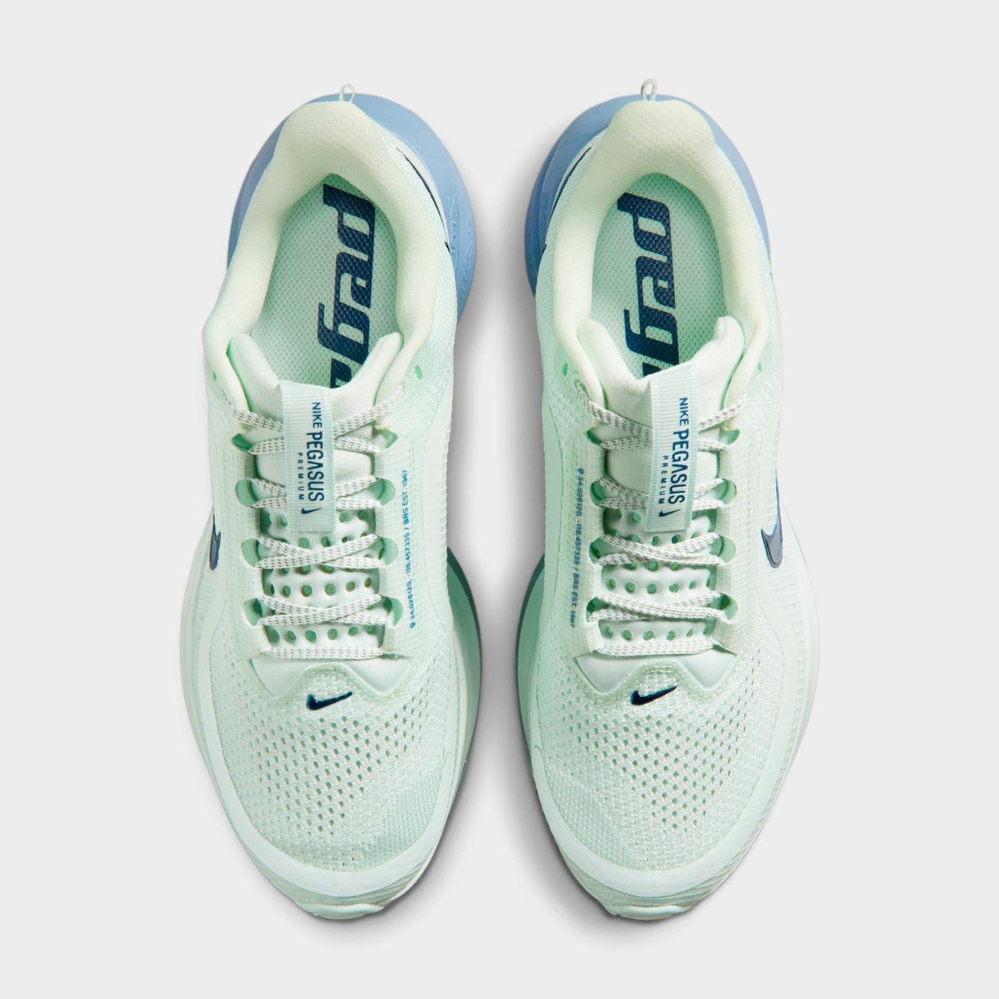 Women's Nithtke Pegasus Premium Running Shoes - Part 1 - Barely Green/Work Blue/Football Grey/Blue Void - Top view