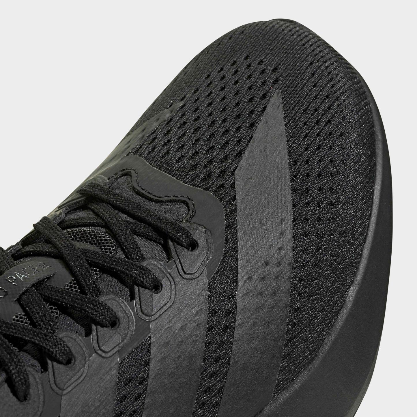 Men's adidas Adizero Pacer Running Shoes - Core Black/Core Black/Carbon - Detail shot