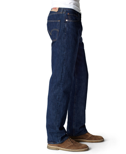 Levi's Men's 501™ Regular-Fit Button Fly Non-Stretch Jeans - Rinse