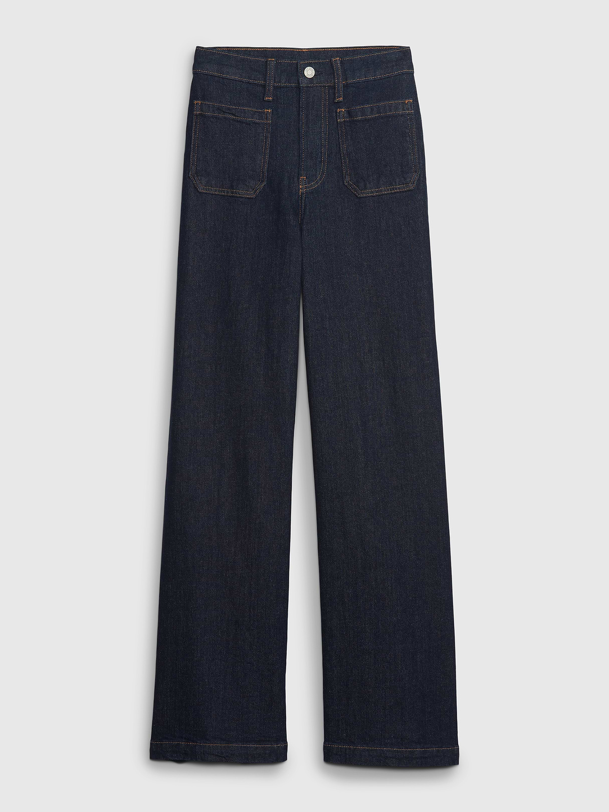 High Rise Stride Wide-Leg Jeans - Dark indigo