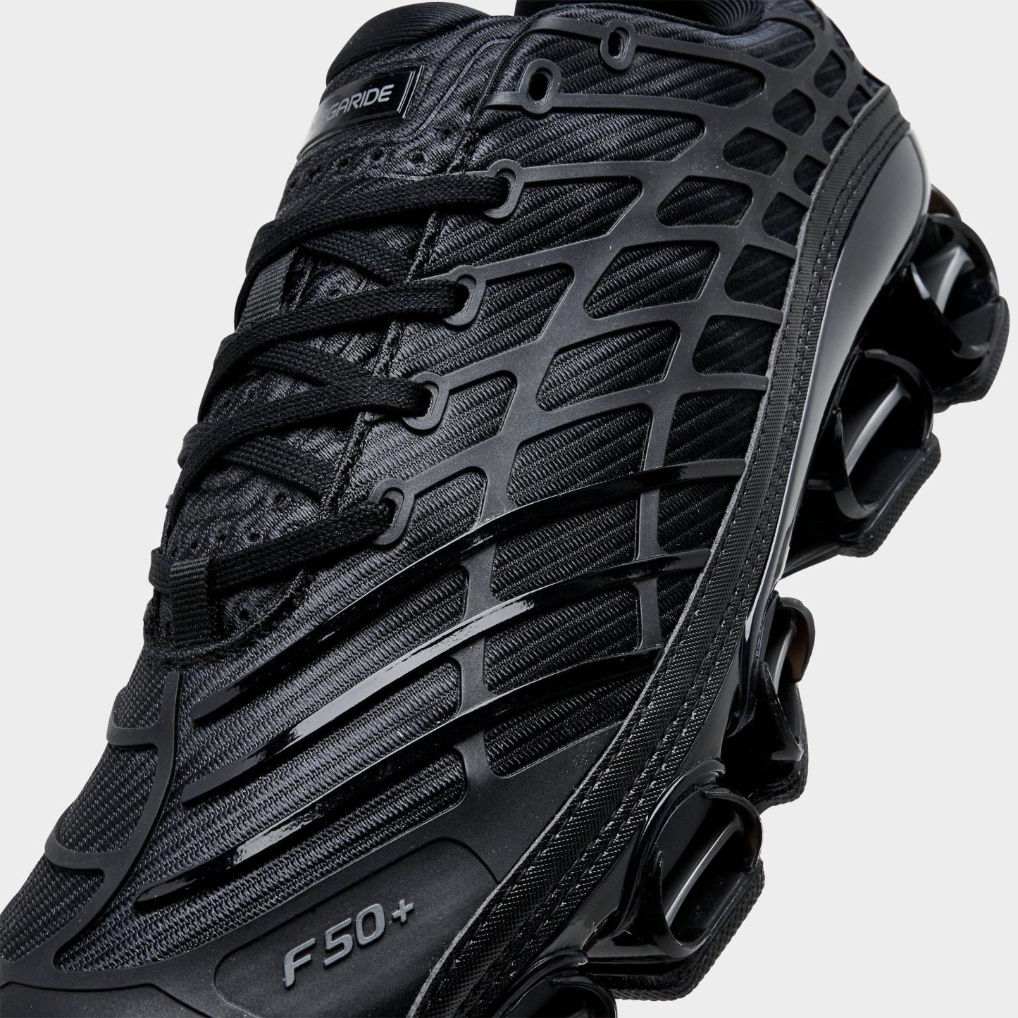 Men's adidas Megaride F50 Casual Shoes - Core Black/Core Black/Iron Metallic - Detail shot
