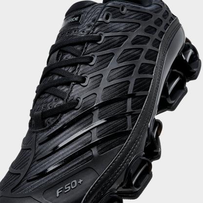 Men's adidas Megaride F50 Casual Shoes - Core Black/Core Black/Iron Metallic - Detail shot
