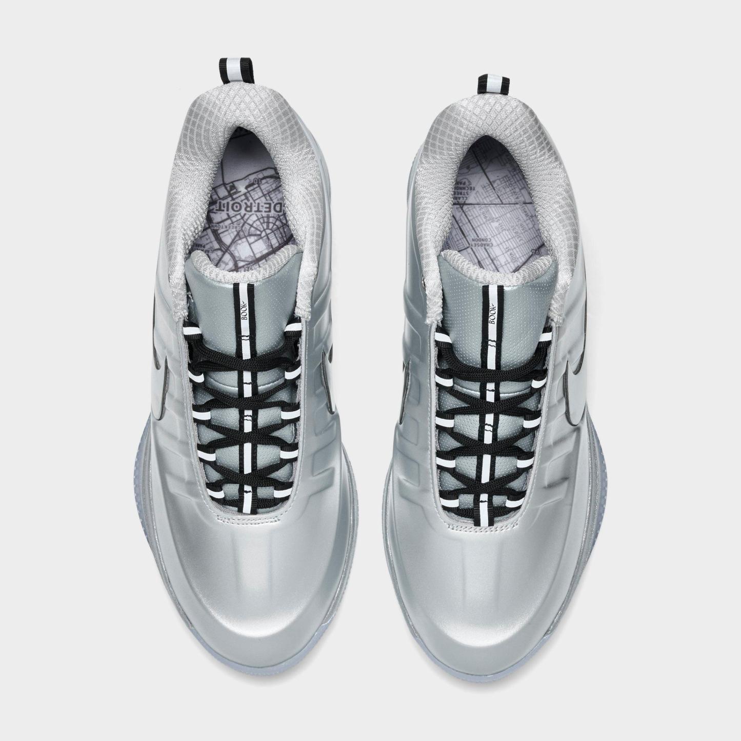 Men's Nithtke Book 2 Basketball Shoes - Metallic Silver/Black - Top view