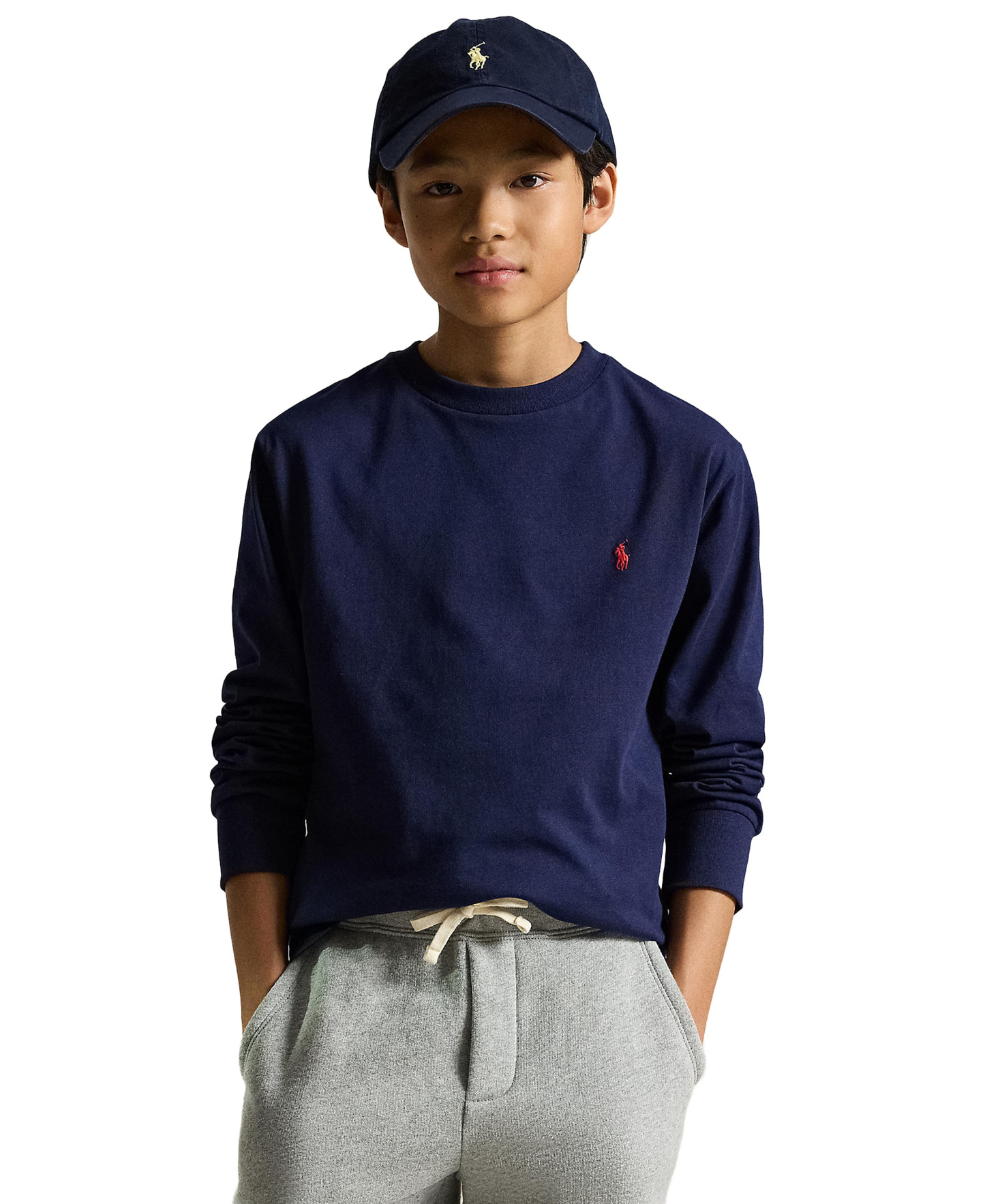 Polo Ralph Lauren Boys' 8-20 Cotton Jersey Long-Sleeve T-shirt - Cruise Navy