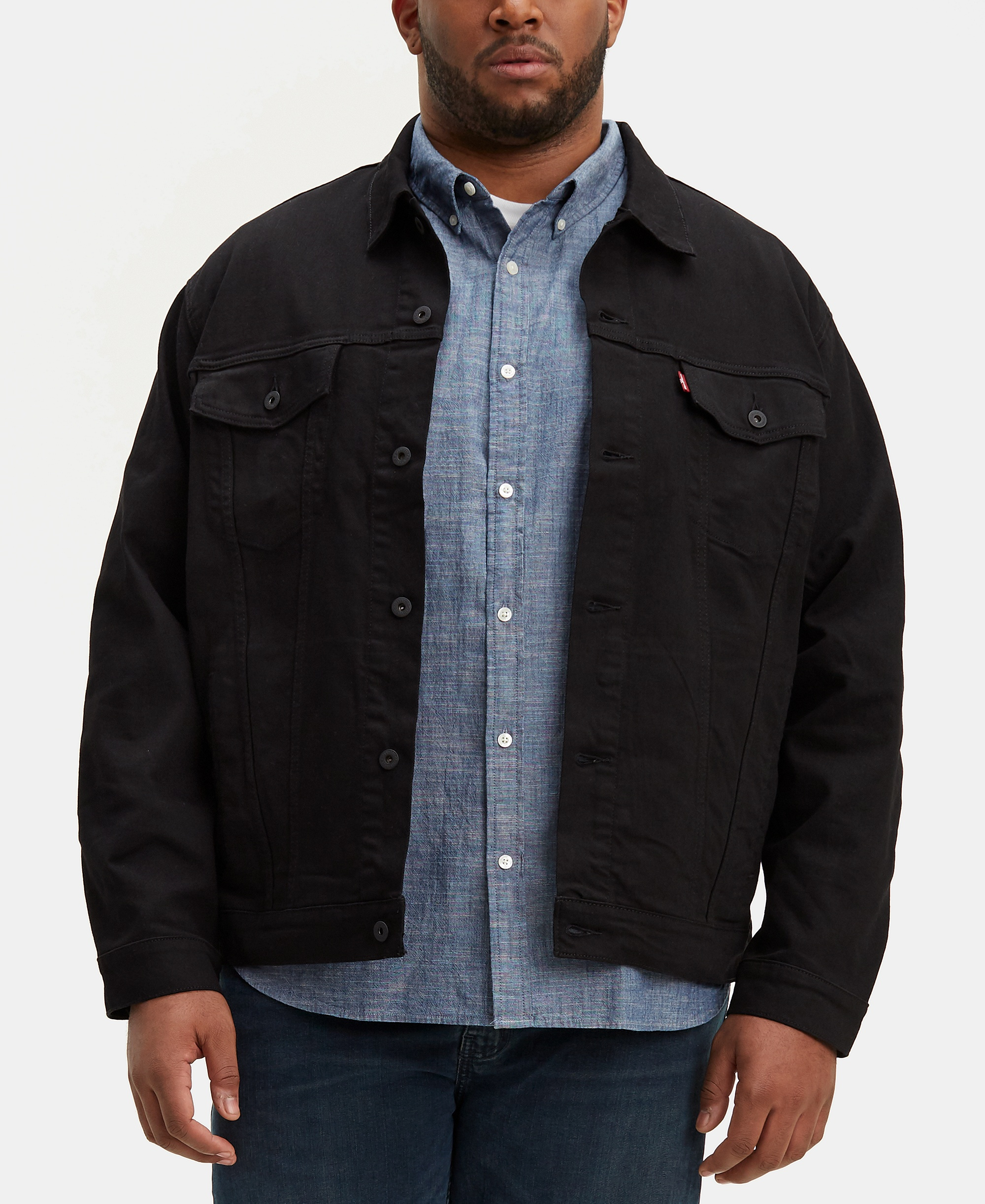 Levi's Men's Big & Tall Stretch Denim Trucker Jacket - Last Night Stretch