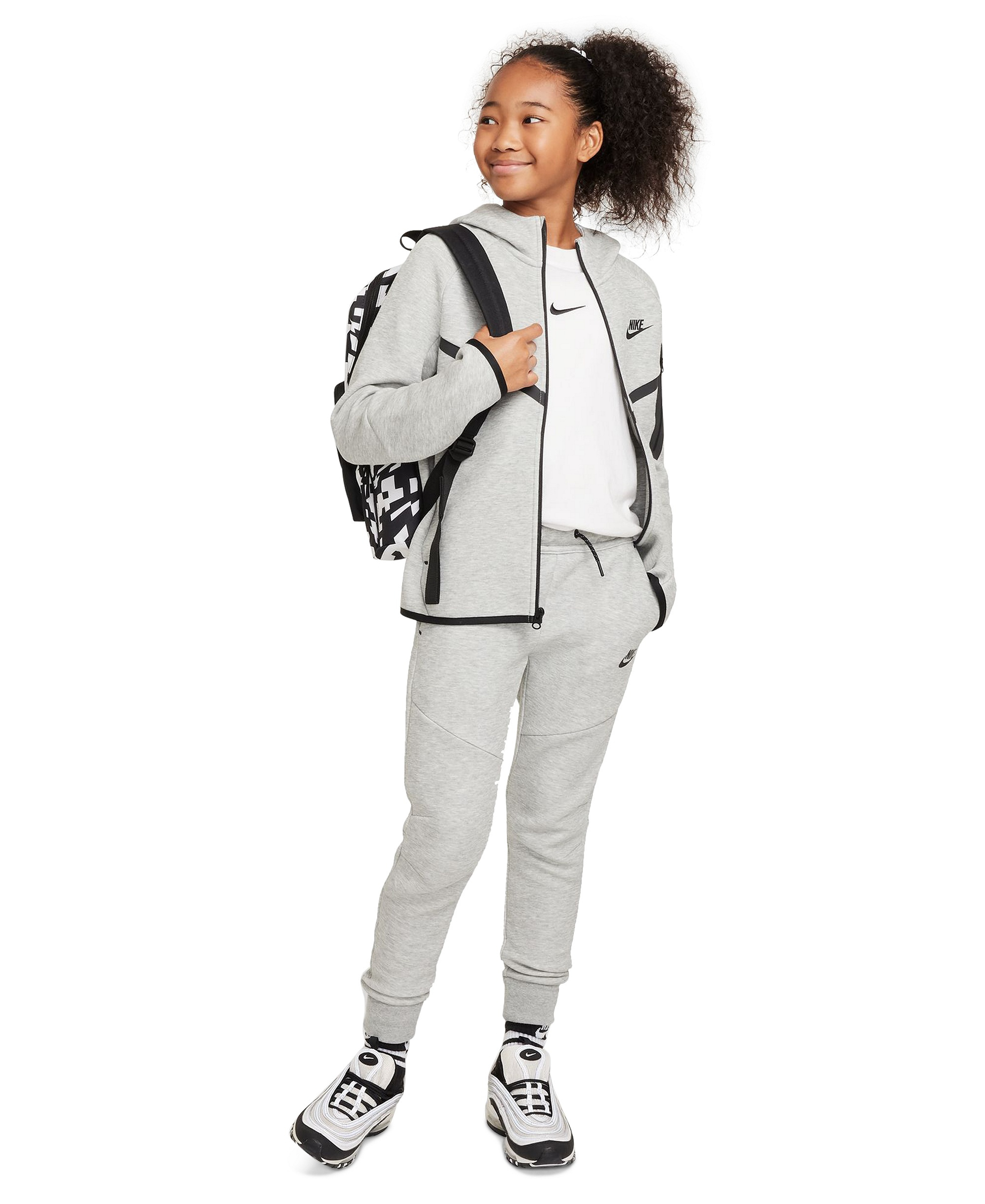 Nike Boys' and Girls' 7-20 Sportswear Tech Fleece Jogger Pants - Dark Gray Heather