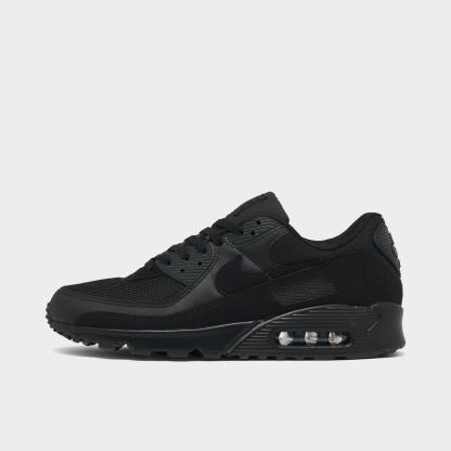 Men's Nithtke Air Max 90 Casual Shoes - Part 2 - Black/Black/Black/Black - Left shoe facing left. Outside of the shoe.