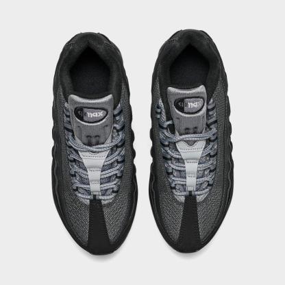 Big Kids' Nike Air Max 95 Casual Shoes - Black/Metallic Silver