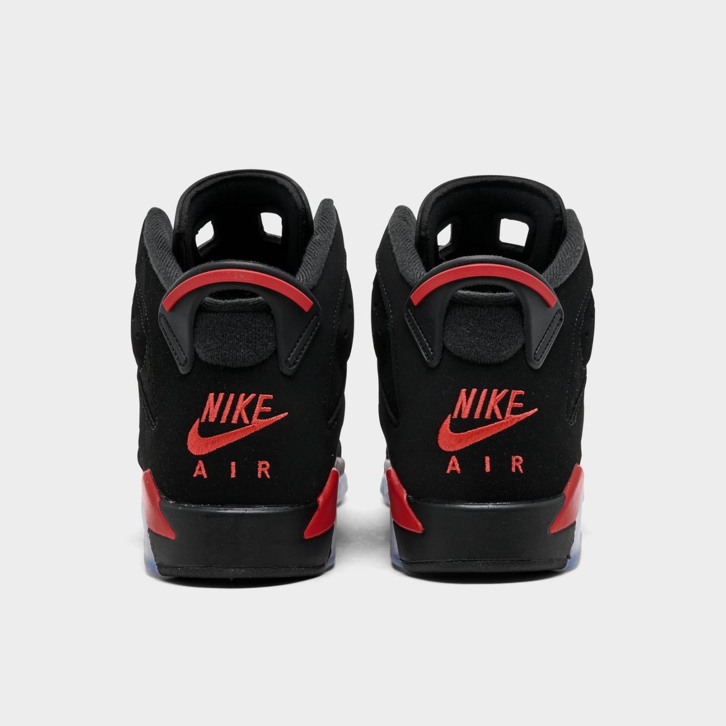 Big Kids' Air Jordan Retro 6 Basketball Shoes - Black/Light Crimson - view 4
