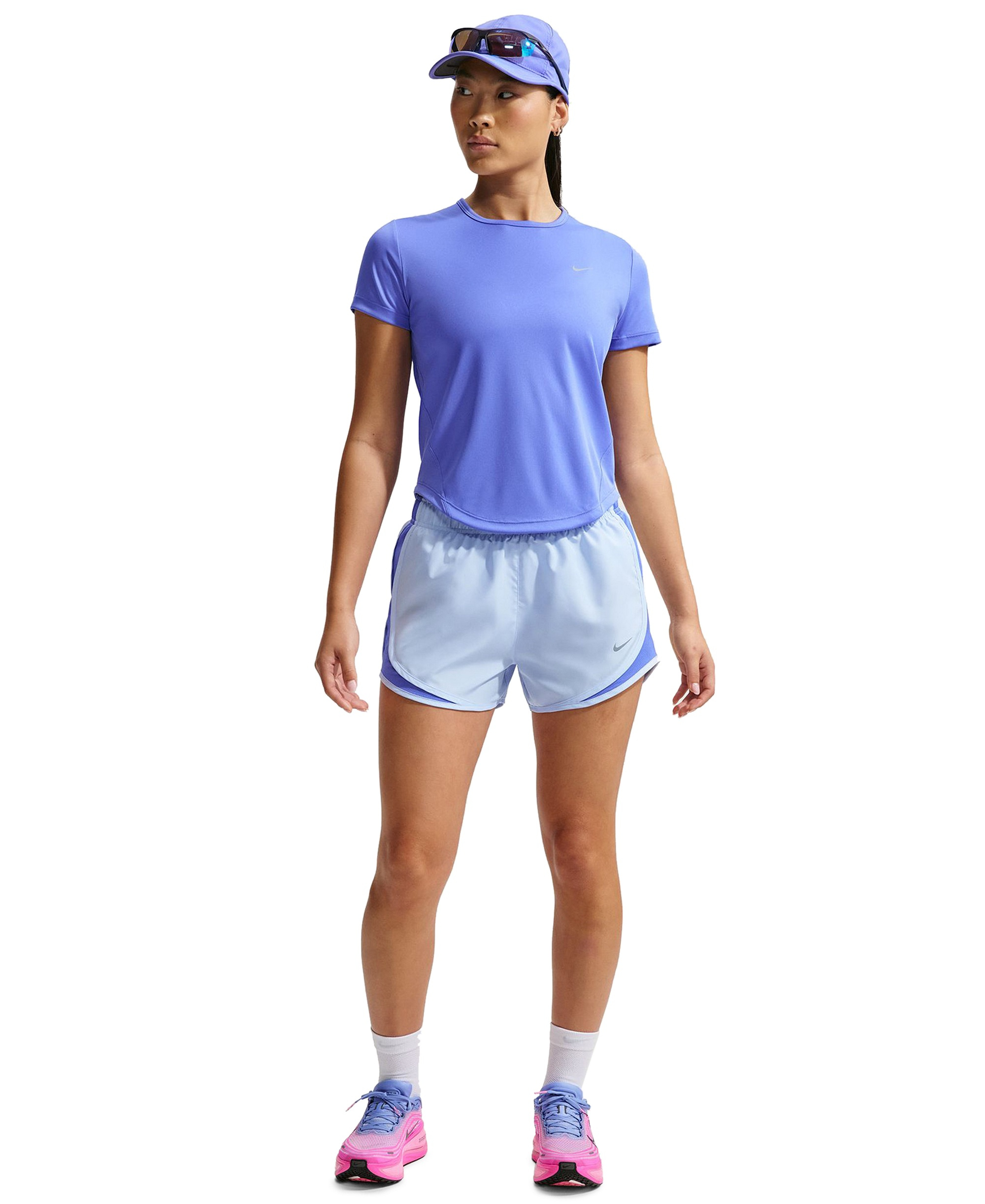 Nike Women's Tempo Dri-FIT Mid-Rise Running Shorts - Hydrogen Blue/sapphire/reflective silver
