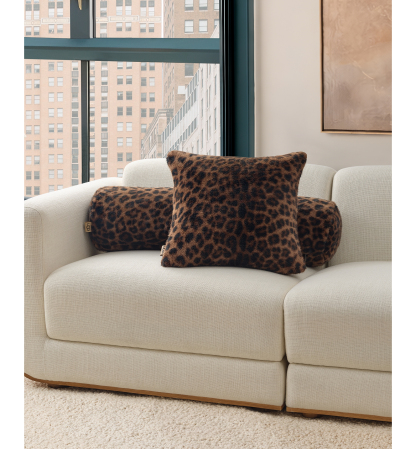 UGG® Everett Cow Pillow, 36" x 8" - Black Leopard