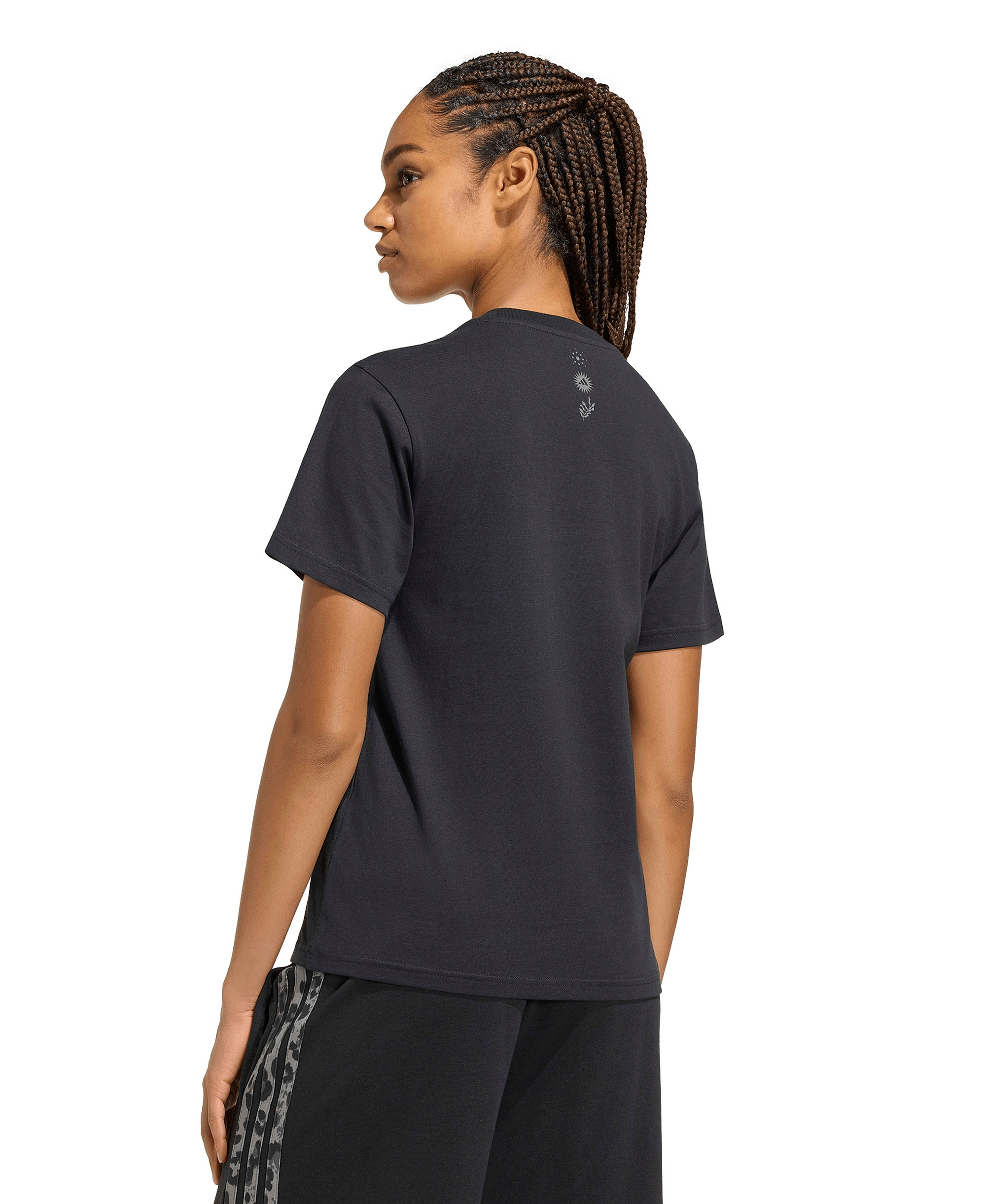 adidas Women's Cotton Animal Graphic T-Shirt - Black