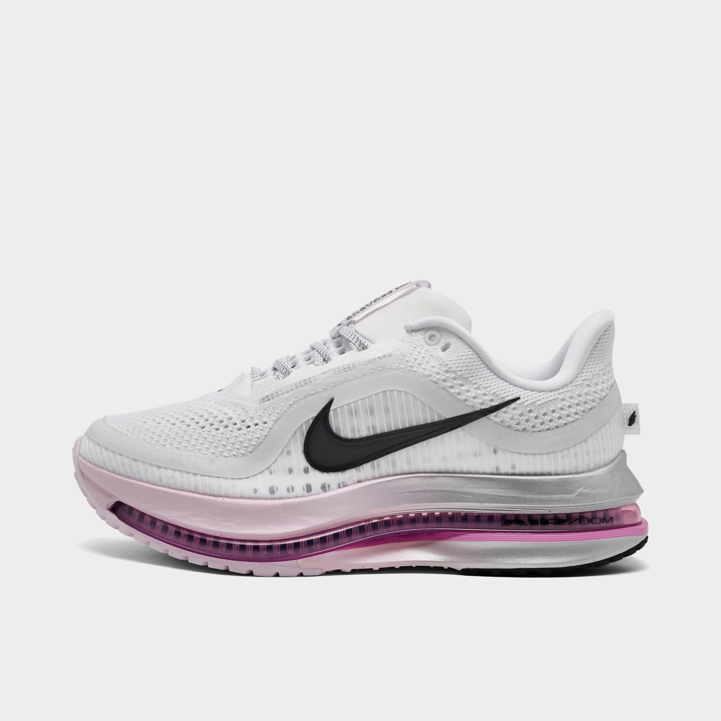 Women's Nithtke Pegasus Premium Running Shoes - Part 1 - White/Bleached Lilac/Light Magenta/Black - Left shoe facing left. Outside of the shoe.