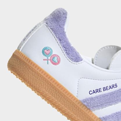 Big Kids' adidas Originals Samba OG Casual Shoes - Part 1 - Light Purple/Cloud White/Blue Dawn - Detail shot