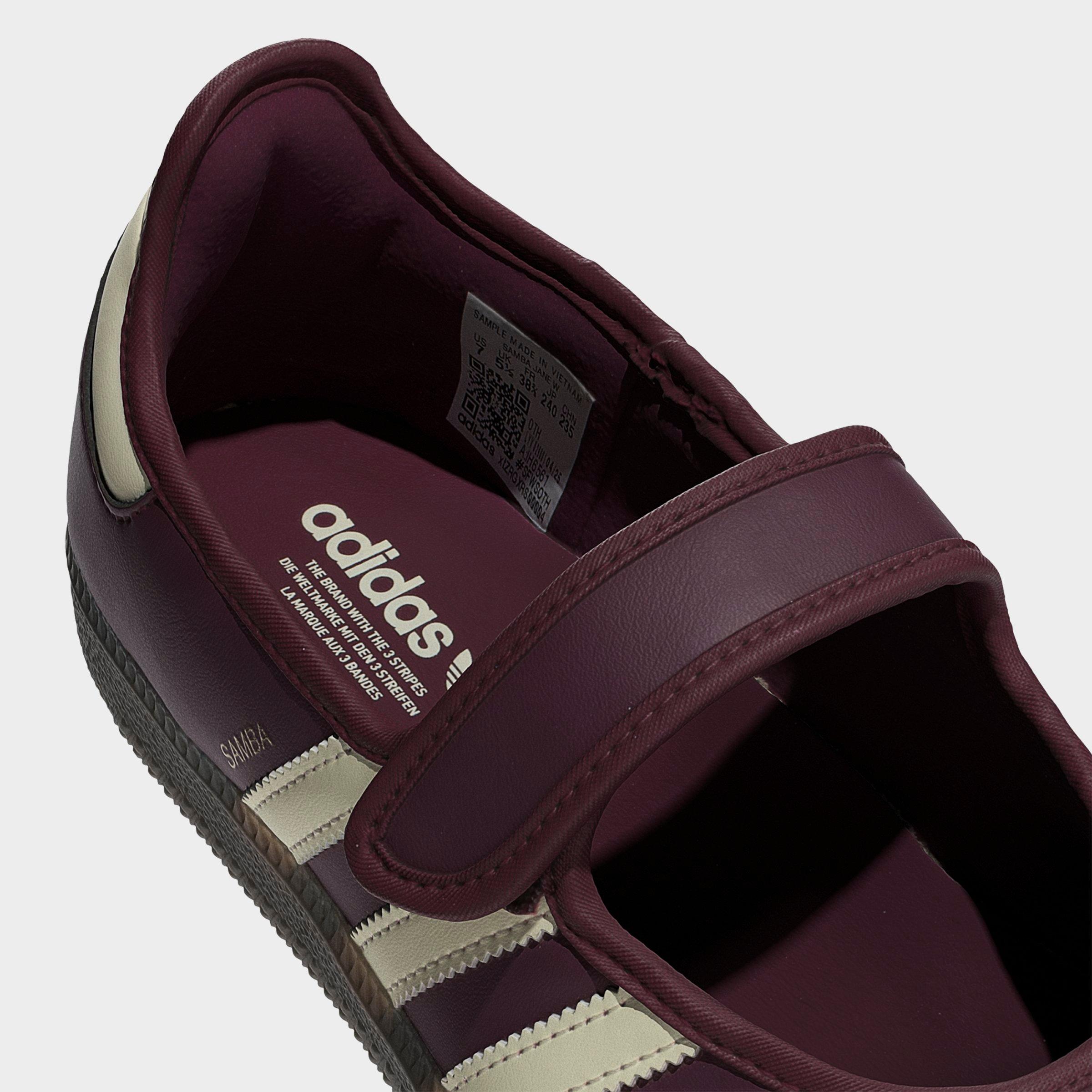 Women's adidas Originals Samba Jane Casual Shoes - Part 1 - Maroon/Cream White/Gold Metallic - Detail shot