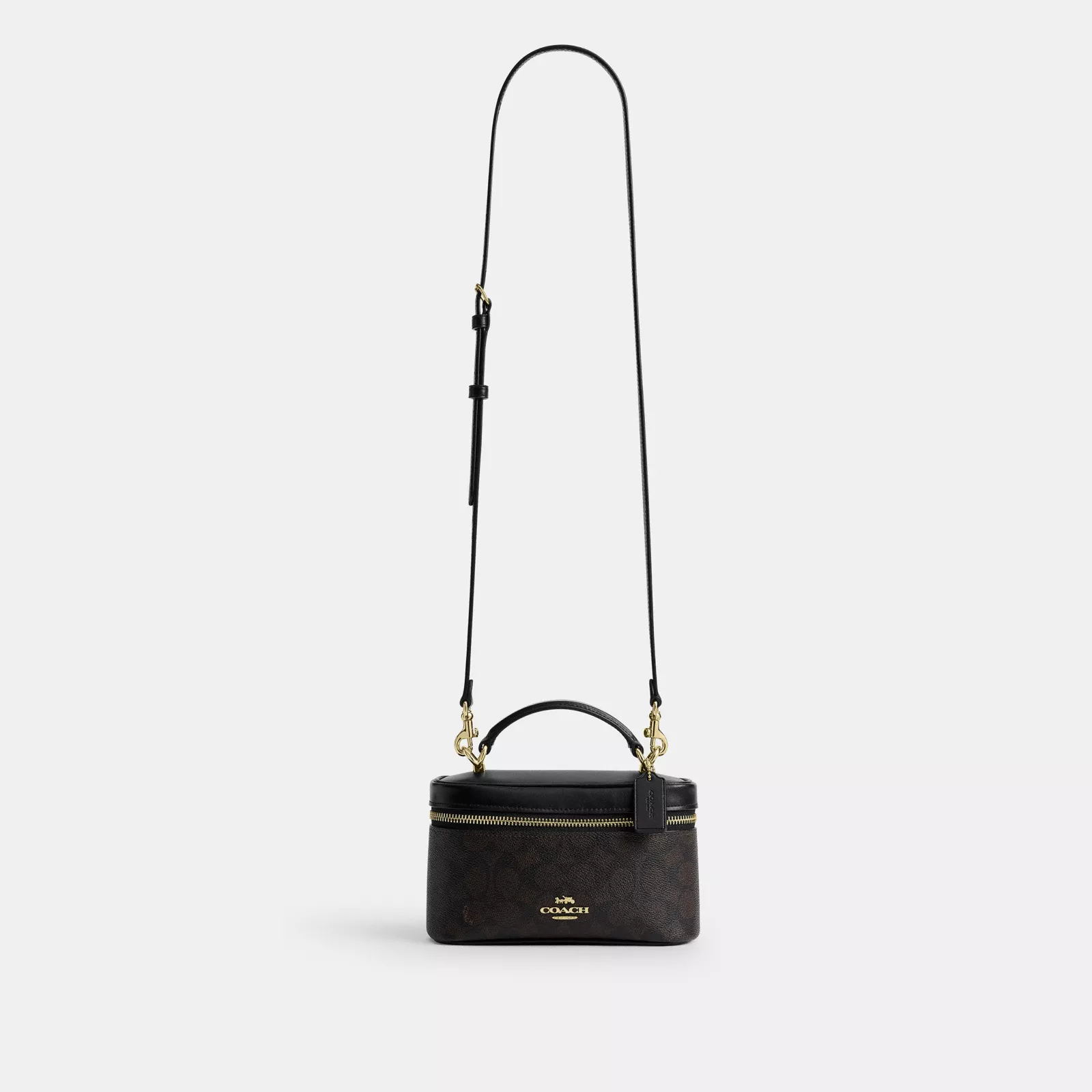 Rainer Crossbody Bag 18 In Signature Canvas - Gold/Walnut/Black - view 10