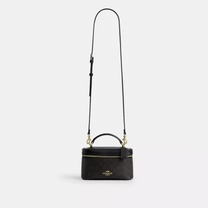 Rainer Crossbody Bag 18 In Signature Canvas - Gold/Walnut/Black - view 10