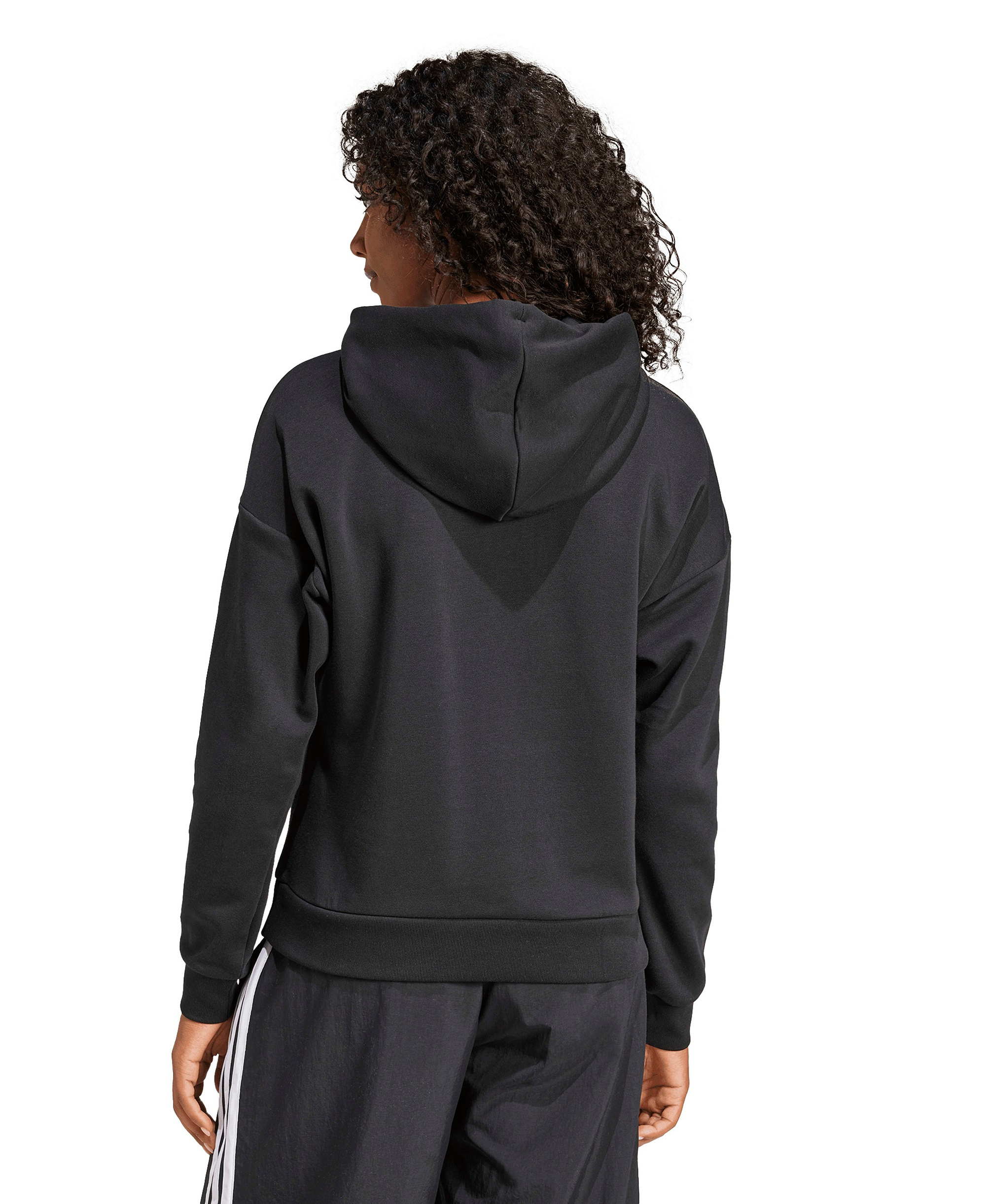 adidas Women's Essentials Long-Sleeve Logo Hoodie - Black/White