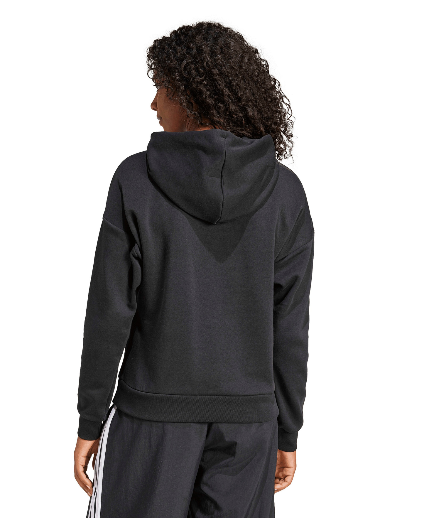 adidas Women's Essentials Long-Sleeve Logo Hoodie - Black/White