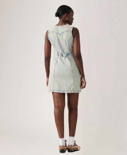 Levi's Women's Vianna Denim Button-Front Vest Dress - A Little Hazy Dress