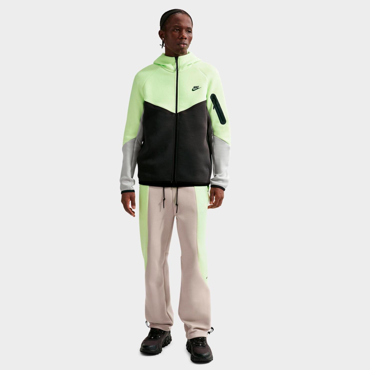 Men's Nithtke Tech Fleece Pro Open Hem Pants - Cream II/Light Liquid Lime/Black