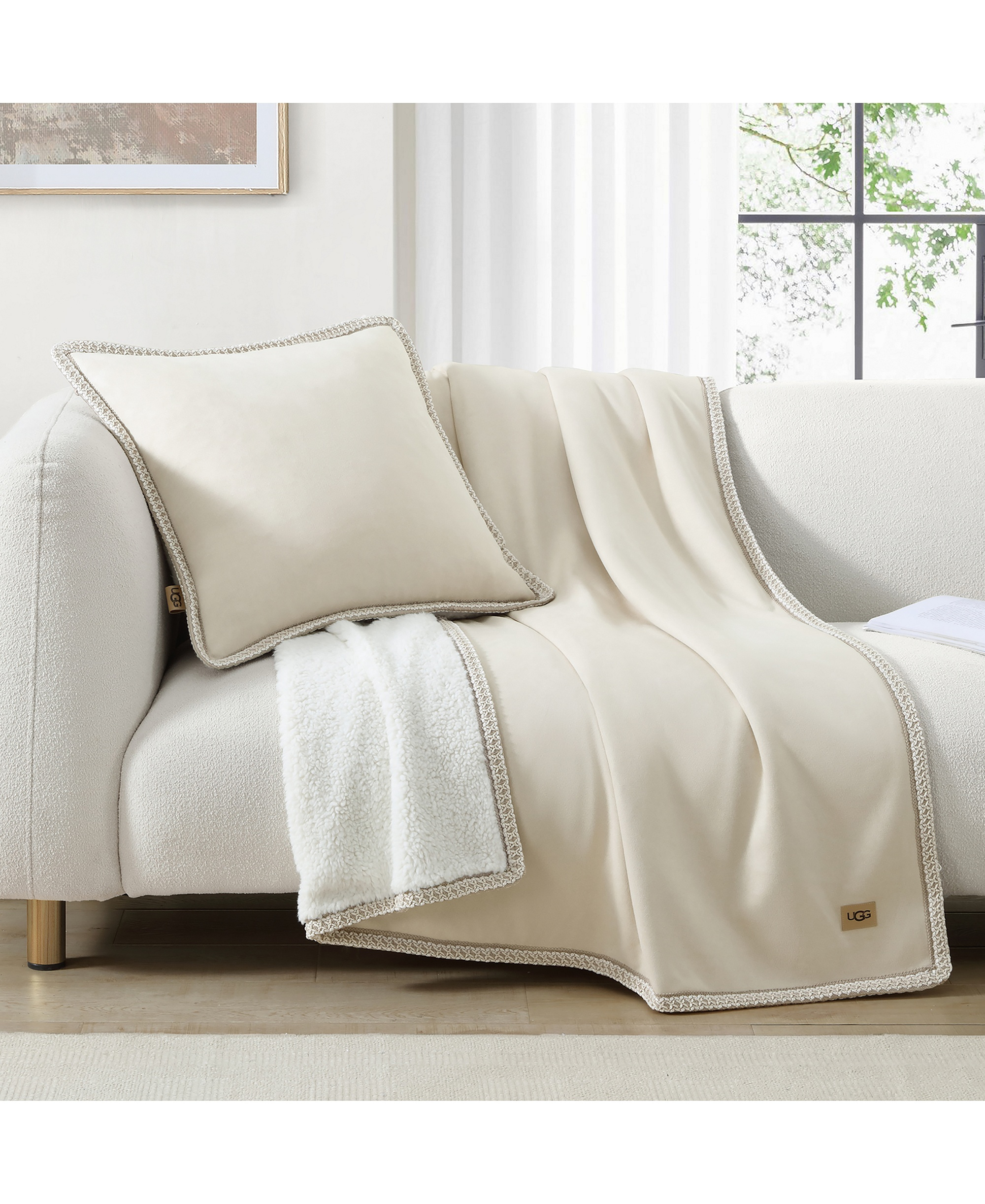 Kirkwood UGG Braid Decorative Pillow, 20" x 20" - Birch