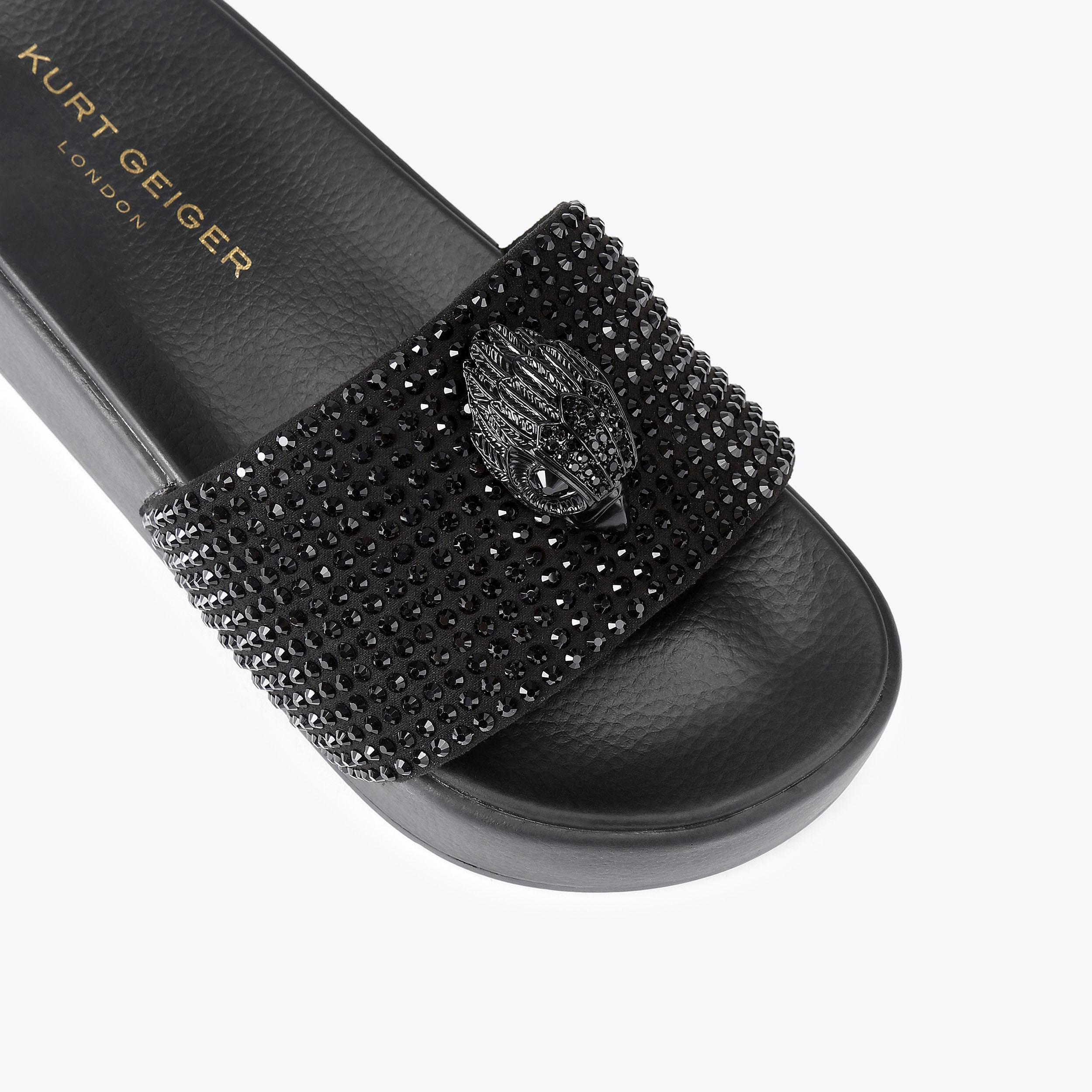 Kurt Geiger London Meena Drench Platform Slide - Black - view 5