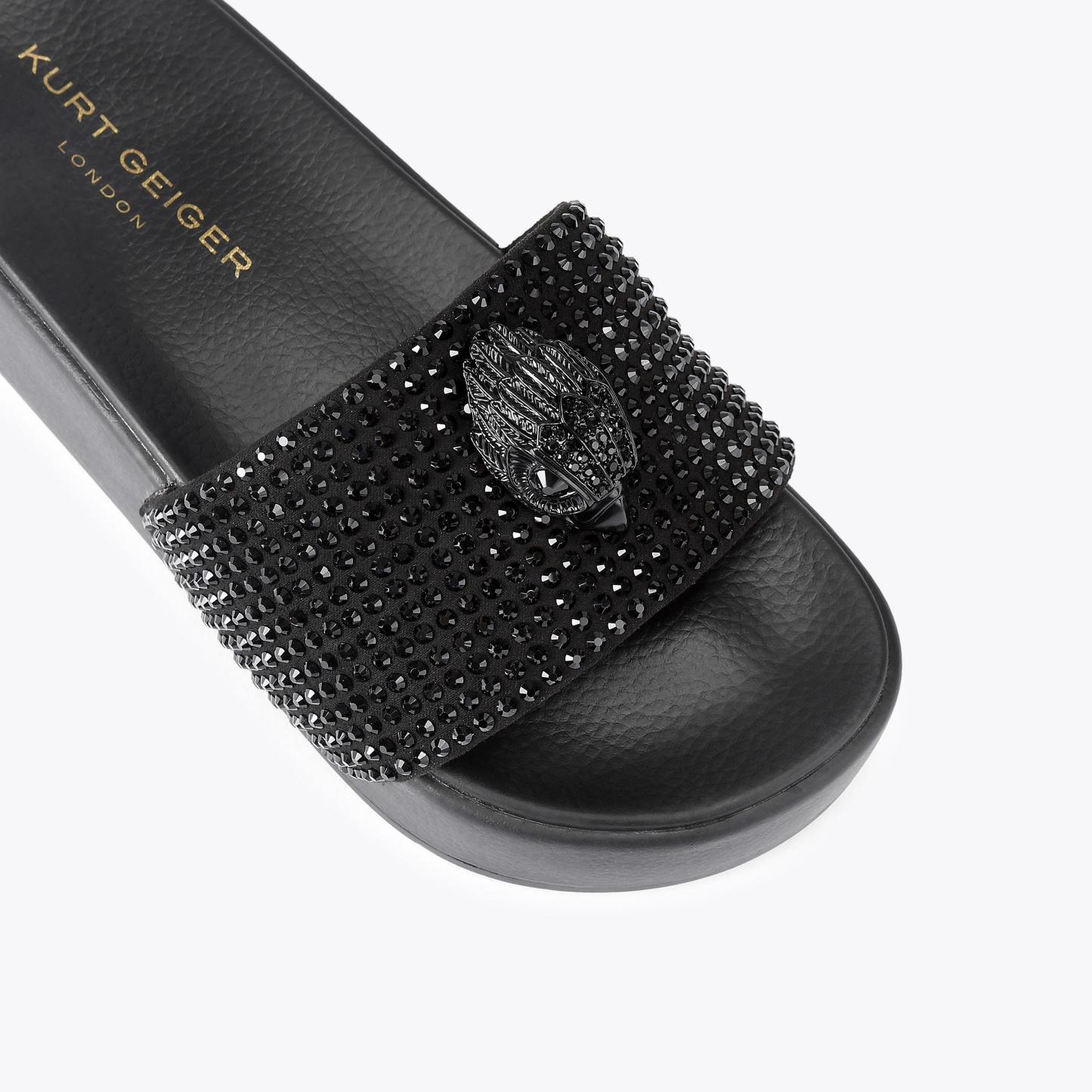 Kurt Geiger London Meena Drench Platform Slide - Black - view 5