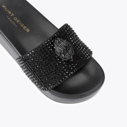 Kurt Geiger London Meena Drench Platform Slide - Black - view 5