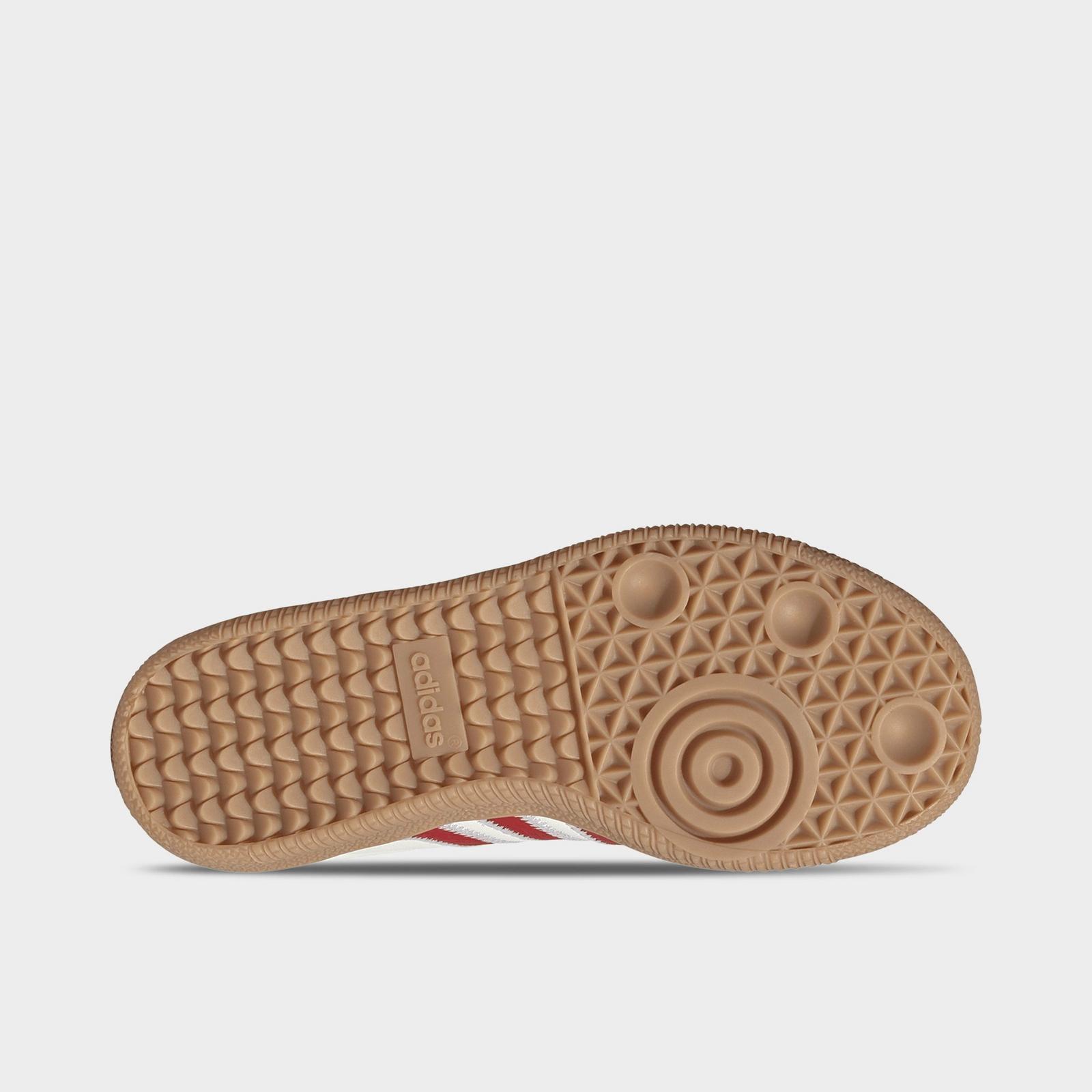 Little Kids' adidas Originals Samba OG Casual Shoes - Off White/Better Scarlet/Gum - view 6