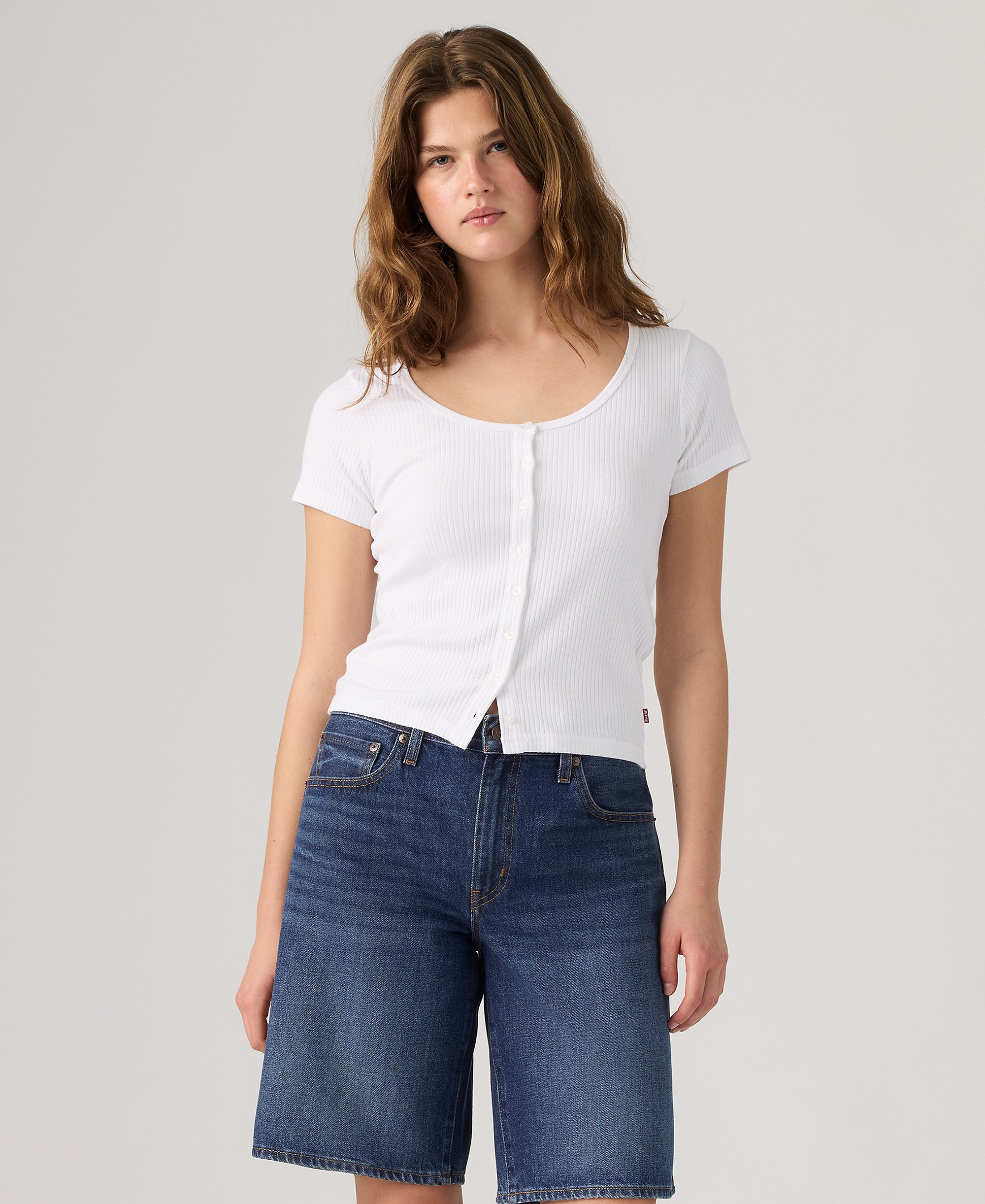 Levi's Women's Austen Button-Up Short-Sleeve Top - Bright White