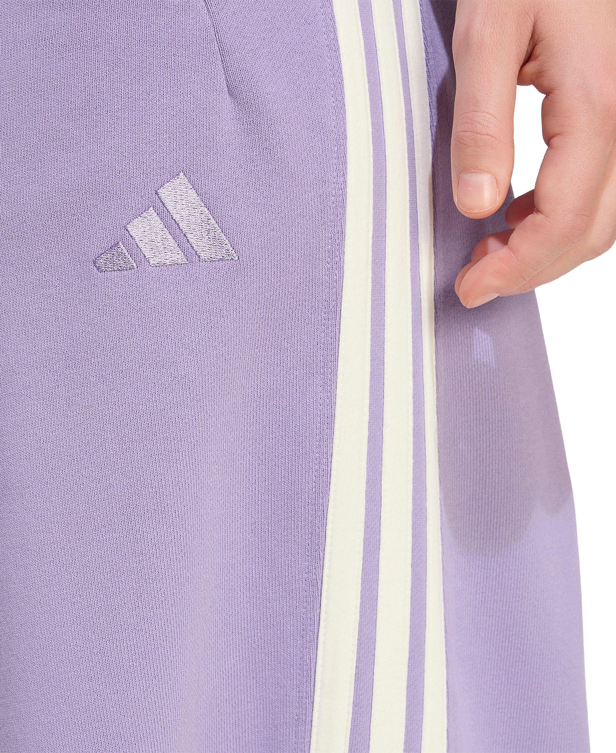 adidas Women's 3-Stripes Wide Pants - Magic Lilac
