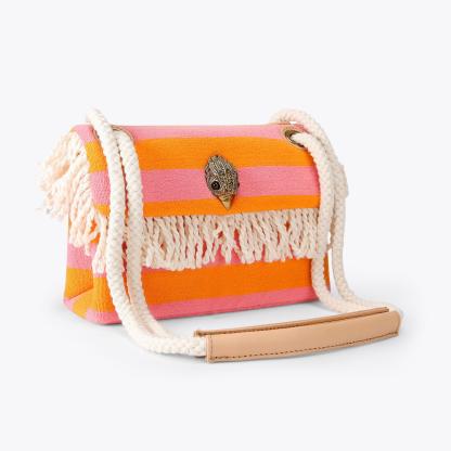 Kurt Geiger London Kurt's Cabana Mini Kensington Fringe Bag - Pink - view 3